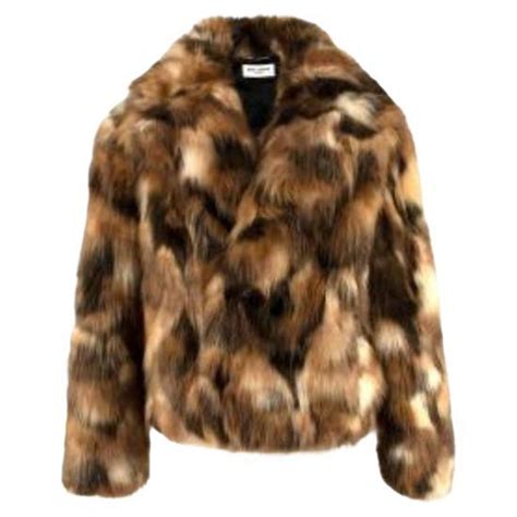 saint laurent faux fur coat.